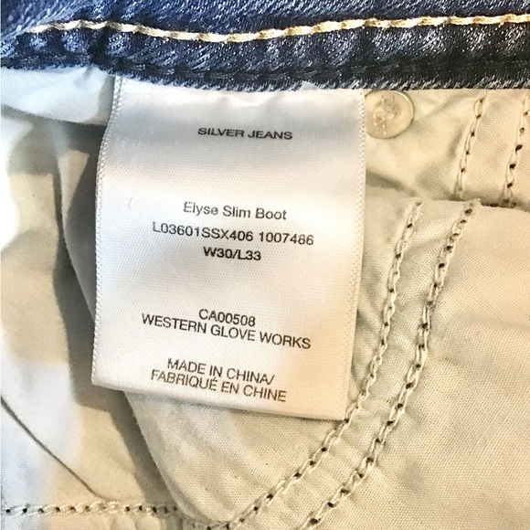 Silver Jeans 30 Elyse Slim Boot Women’s Jeans Distressed Stretch L03601SSX406 - Picture 7 of 9